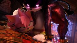 3d 3d_(artwork) absurd_res amy_rose coel3d eulipotyphlan fan_character female futanari hedgehog hi_res intersex intersex/female mammal scarlet_(coel3d) sega sonic_(series) sonic_the_hedgehog_(series) succubus