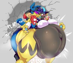 big_breasts bottomless breasts cum cum_inflation cum_inside cumflation female hat huge_belly huge_thighs inflation kirbot12 lucario male male/female mythical_pokemon nintendo nipple_bulge pokemon pokemon_(species) sex sound_effects thick_thighs video_games wide_hips zeraora