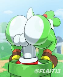 2d ambiguous_gender animated anus ass balls big_ass big_balls big_butt big_testicles bouncing_balls deep_throat duo elemental_creature face_fucking flait flora_fauna genitals green_yoshi hi_res huge_ass huge_butt irrumatio loop male male/ambiguous male_only mario_(series) nintendo oral oral_penetration penetration penile penis_in_mouth piranha_plant plant sex super_mario_bros. testicles twerking warp_pipe yoshi