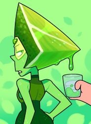 anthro ass big_ass butt_crack_outline cartoon_network discount-supervillain gem_(species) hand_on_hip pants peridot_(steven_universe) source_request steven_universe