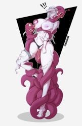 cells_at_work_code_black hataraku_saibou hataraku_saibou_black large_breasts large_nipples long_tongue mchoi141 restrained restrained_by_tentacles stomach_bulge tentacle tentacle_rape u-1196 vaginal_penetration white_background white_body white_hair