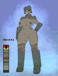 anthro armor barrel big_breasts breasts female female_only german jagdpanzer_e100 jpz_e100 living_machine living_tank naked nipples roadiesky simple_background tagme tank tank_girl tankmorph thick thick_thighs