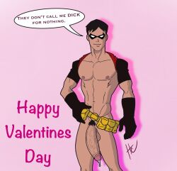 cum cum_drip cum_dripping cum_dripping_from_penis dc dc_comics dick_grayson gay heroic_creativity male nsfw precum precum_drip robin_(dc) robin_(dick_grayson) robin_(young_justice) yaoi