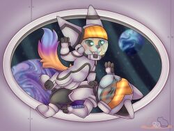 anthro astronaut_gnar astronaut_kennen astronauts_series bulge duo floating gay gnar hi_res kennen league_of_legends lichat male male/male riot_games space spacecraft spacesuit vehicle yaoi yordle