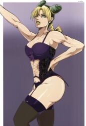 1girls female female_only jojo's_bizarre_adventure jolyne_kujo lingerie solo stone_ocean z3husky