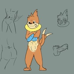 abs ahe_gao anthro arttatoe ass athletic athletic_anthro buizel fur generation_4_pokemon genitals hi_res looking_pleasured male male_only mammal mustelid nintendo orange_body orange_fur otter penis pokemon pokemon_(species) solo