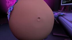 3d animated ass ass_expansion belly big_ass big_belly big_breasts breasts bubble_butt burp burping dark-skinned_female dark_skin digestion heymanand_(artist) huge_belly latina muffled muffled_scream nipples original_voice overwatch same_size_vore sombra sound stomach stomach_noises tagme tracer video vore vore_belly