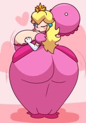 big_ass big_breasts breasts bubble_butt female gravtitty huge_ass mario_(series) princess_peach