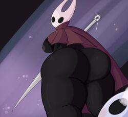 1boy 1boy1girl 1girls anthro arthropod ass big_ass big_breasts big_butt black_body breasts bubble_ass bubble_butt cape female female_focus hips holding holding_object holding_weapon hollow_knight hornet_(hollow_knight) huge_ass huge_butt insects large_ass large_butt looking_at_another looking_back low-angle_view male nipples not_safe_for_reality protagonist_(hollow_knight) sword thick_thighs thighs topwear vessel_(species) weapon wide_hips