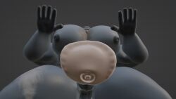 1boy 3d animal_genitalia animal_penis animated anthro ass balls big_balls blue_body blue_skin bovid bovine breasts brown_hair cattle codans digital_media_(artwork) equine_genitalia equine_penis flared_penis genitals gif grey_background hair himbo hooves horn horsecock low-angle_view male male_focus male_only mammal moobs multicolored_body multicolored_penis muscular muscular_anthro nipples odis_(codans) penetration penis saggy_balls short_playtime side_boob simple_background solo solo_male tail tail_motion tailwag thick_thighs worm's-eye_view