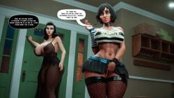 1futa 1girls 3d abs bare_midriff bare_shoulders big_breasts bioshock bioshock_infinite black_hair blue_eyes bracelet breasts brown_hair busty cleavage collar comic corrective_measures_(comic) corrective_measures_(comic) elizabeth_comstock erect_nipples female feminine_male fishnet_stockings fishnets futanari hourglass_figure large_breasts light-skinned_female light_skin lipstick long_hair makeup miniskirt nail_polish navel nightgown nipple_bulge pale-skinned_futanari pale_skin penis pink_nipples see-through see-through_clothing selfcest short_hair skimpy skimpy_clothes skirt student tagme teacher teacher_and_student tetriandoch tubetop wide_hips