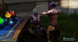 female ferlynn lunalae night_elf raylana showing_breasts story_in_description world_of_warcraft