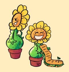 curvy flower flower-pot_(pvz) flower_girl flower_pot octoguy45 plant plant_girl plants_vs_zombies popcap_games pot pvz sandwich sub sub_sandwich sunflower sunflower_(pvz) thighs