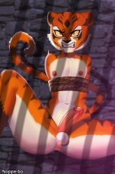 absurd_res angry anthro bound dreamworks dungeon felid futa girly hi_res imminent_rape kung_fu_panda mammal master_tigress noppe-bo pantherine prison rule_63 tiger