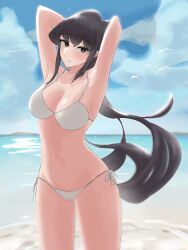 beach bikini hands_behind_head komi-san_wa_komyushou_desu komi_shouko yona_springer