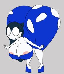 big_ass big_breasts breasts_bigger_than_head clothed female giant_ass incredistar jaiden_animations jaidens_mom ripped_clothes