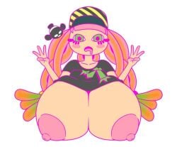 alternate_breast_size big_breasts breasts_bigger_than_head female female_only giant_breasts harmony_(splatoon) huge_breasts nintendo splatoon underboob