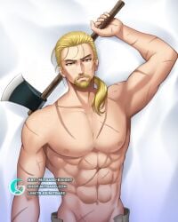 abs bodypillow dakimakura male male_only mitgard-knight thorfinn vinland_saga