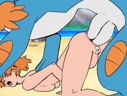 2018 ahe_gao anal anal_sex animated anus beach bent_over blush breasts cum cum_in_ass cum_inside cum_leaking cum_leaking_out_of_anus cumflation diphallia diphallism doggy_style doggy_style_position double_anal female feral feral_on_human game_freak gaping gaping_anus gif held_down hemipenes huge_cock kasumi_(pokemon) loop medium_breasts multi_penis naked nintendo nude nude_female orange_hair outdoors penetration penis pokémon_(species) pokemon pokemon_(species) pokephilia risenhentaidemon short_hair short_orange_hair side_boobs side_ponytail swampert tight_fit tongue tongue_out