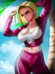 android 18 from dragon ball by elitenappa