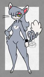 big_breasts breasts female glameow nerdyreindeer pokémon_(species) pokemon thick_thighs wide_hips