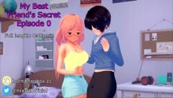 3d animated breast_sucking dialogue ejaculation femboy friends futa_on_male futanari hands-free hrenit kissing_penis male misha_(hrenit) original shirt_lift sound sucking_nipples tagme video