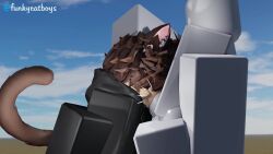 3d animated anon big_ass big_penis cat_ears cat_tail catboy cum cum_in_ass cum_in_mouth cum_inside femboy funkycatboys gay kraxxcat male/male roblox robloxian self_upload sound tagme twink twitter_username video