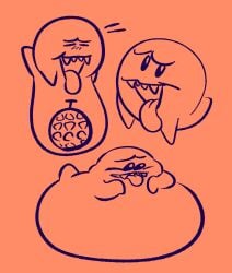 1other ambiguous_gender belly big_belly boo_(mario) fat fat_fetish fetish ghost mario_(series) nintendo octoguy45 overweight stomach