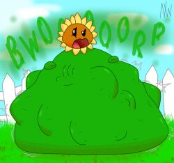 belch belching belly big_belly burp burp_fetish burping female fetish flower flower_girl nightwanderer25 overweight overweight_female plant plant_girl plant_humanoid plants_vs_zombies popcap_games pvz stomach sunflower sunflower_(pvz) vore vore_belly zombie zombie_(pvz) zombies