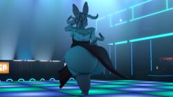 3d anthro ass_in_dress big_ass bubble_butt dance_floor dumptruck_ass eeveelution femboy girly huge_ass kingofthekabuto large_ass male pokémon_(species) pokemon sylveon thick_thighs voluptuous wide_hips