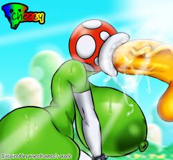 1boy 1girls big_ass big_balls big_breasts big_nipples big_penis cheezy drool drool_string drooling female gold_chain_chomp huge_balls huge_breasts huge_cock hyper_breasts hyper_penis male mario_(series) obese_female oral oral_sex outdoors piranha_plant plantie sucking super_mario_bros. sweat sweating sweaty wet wet_skin wyerframez