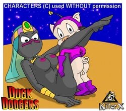 alien alien_girl alien_humanoid duck_dodgers female female_focus killerx looney_tunes male male/female martian martian_(duck_dodgers) porky_pig queen_tyr'ahnee sex