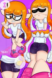 ass ass bladder_gauge have_to_pee inkling inkling_girl omorashi splatoon yellowzonemx