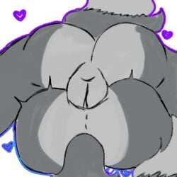 furry gay grey_fur hearts jammer_(kaiju_paradise) kaiju_paradise male/male male_penetrating mating_press nice_ass nightshade_(kaiju_paradise) roblox roblox_game tagme