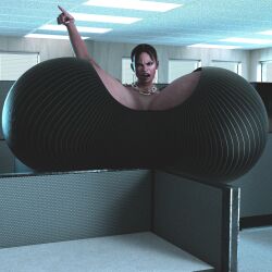 1girls 3d breasts_bigger_than_body breasts_bigger_than_head breasts_bigger_than_torso female female_focus female_only huge_breasts hyper hyper_breasts jackd22 looking_at_viewer office_lady office_space resident_evil resident_evil_5 sheva_alomar solo solo_female solo_focus tagme yelling