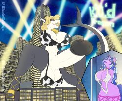 1futa animal_print animal_print_bikini anthro areola ball_bra balls big_areola big_balls big_breasts big_nipples big_penis bikini blonde_hair blue_hair blue_lipstick blue_tail breasts choker city city_background cityscape clothing cow_print cow_print_bikini cowbell crouching duo ear_piercing equid equine eyeshadow fan_character female fish footwear futanari genitals giantess grey_body gynomorph hair hasbro hi_res high_heels horn huge_areola huge_balls huge_cock hyper hyper_genitalia hyper_penis intersex jewelry knockedoutdragon larger_intersex leora lips lipstick looking_at_another looking_at_viewer looking_down macro makeup mammal marine my_little_pony necklace night nipples pattern_bikini pattern_clothing pattern_swimwear penis penis_bigger_than_building piercing pink_body pole red_eyeshadow ripy_(oc) shark shark_tail sharp_teeth size_difference sky smaller_female smile smirking_at_viewer spotlight star starry_sky stripper stripper_pole swimwear tail teeth thick_lips thick_thighs unicorn unimpressed white_body yellow_lipstick