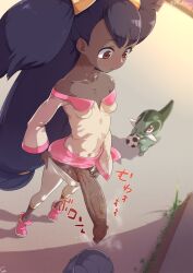 1futa 2022 axew ball bare_shoulders big_hair big_penis black_hair breasts bucket censored clothed clothing combat_s-ko dark-skinned_futanari dark_skin erection futa_focus futa_only futanari high-angle_view huge_cock human iris_(pokemon) long_hair mostly_clothed pants pants_down penis pokémon_(species) pokemon pokemon_bw small_breasts solo_focus standing twintails uncensored uncut unretracted_foreskin very_long_hair young