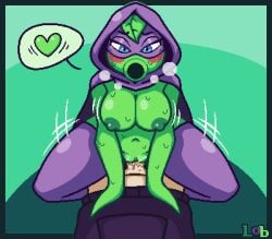 1boy 1girls 2023 big_breasts blue_eyes blush breasts cowgirl_position duo erection female female_on_top female_penetrated genitals green_areola green_body green_nipples green_shadow_(pvz) green_skin hands_on_stomach human_on_plantie lobbing looking_at_viewer male male_penetrating male_penetrating_female male_pov motion_lines navel nipples peashooter_(pvz) plantie plants_vs_zombies plants_vs_zombies:_heroes popcap_games pov pov_male riding sex simple_background