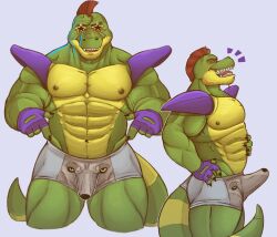 1boy 2023 abs alligator alligatorid animatronic anthony_milko anthro ass bara barazoku beard biceps boner bulge clothing crocodilian digital_media_(artwork) erection eyebrows eyewear facial_hair fingerless_gloves five_nights_at_freddy's five_nights_at_freddy's:_security_breach flaccid gay genital_outline gloves green_body green_scales hair handwear hi_res machine male male_only mohawk montgomery_gator_(fnaf) muscle muscles muscular muscular_anthro muscular_male muscular_thighs navel open_mouth open_smile pecs penis penis_outline pose print_clothing print_underwear quads red_hair reptile robot scales scalie scottgames sharp_teeth shoulder_pads smile solo star_sunglasses steel_wool_studios sunglasses tail teeth tenting thick_thighs tongue underwear veiny_penis wolf_underwear