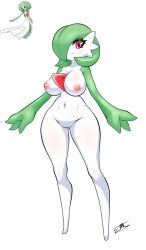 1girls alternate_version_at_source anthro areolae artist_signature barefoot big_breasts breasts completely_nude completely_nude_female eliozdherion female female_only full_body gardevoir generation_3_pokemon green_hair humanoid looking_at_viewer naked naked_female navel nipples nude nude_female pokémon_(species) pokemon pokemon_(species) pussy red_eyes reference_image smile solo solo_female solo_focus spread_arms standing vagina