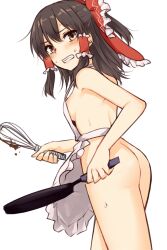 apron ass breasts miyo_(ranthath) naked_apron reimu_hakurei touhou