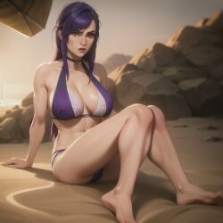 1girls ai_generated arcane caitlyn_kiramman female large_breasts league_of_legends long_hair marannd stable_diffusion