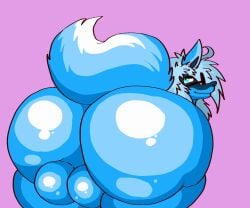 anthro ass balls big_ass big_balls big_butt blue_body blue_eyes blue_fur dahliathefox femboy femboy_only fur furry generation_4_pokemon genitals girly hi_res huge_ass huge_balls huge_butt hyper hyper_ass hyper_balls hyper_butt hyper_genitalia jaycariothefirst looking_at_viewer looking_back looking_pleasured lucario male nintendo nude pokemon pokemon_(species) simple_background smile smiling_at_viewer solo thick_thighs wide_hips