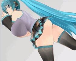 1girls animated ass big_ass big_breasts big_butt bouncing_ass bouncing_breasts dekapaiyukari facominn fat_ass female_focus female_only hatsune_miku huge_ass huge_breasts jiggling_ass jiggling_breasts mikumikudance mmd panties revealing_clothes shaking_ass shaking_butt short_skirt striped_panties thick_ass thick_thighs underwear upskirt vocaloid