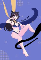 artist_request cat_ears female navel neko nott_vt owozu smile underwear virtual_youtuber vtuber