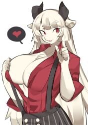 aspirindabaitu baphomet baphomet_(grizz) big_breasts breasts female furry helltaker mx99926 tagme