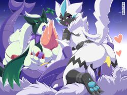 1boy 2girls 4:3 absurd_res anthro areola bandage big_breasts bodily_fluids breast_play breasts cum diphallia diphallism dominant dominant_female dragon facesitting felid feline female fur garchomp generation_4_pokemon generation_7_pokemon generation_9_pokemon genital_fluids genitals gin_(silverzero) group group_sex hi_res legendary_pokemon licking licking_penis male male/female mammal meowscarada multi_genitalia multi_penis musical_instrument nikkibunn nintendo nipples nude ocarina paizuri paws penis penis_licking pokemon pokemon_(species) pokemon_sv power_bottom purple_areola purple_eyes purple_nipples pussy red_eyes scalie sex sitting_on_another threesome titfuck titjob trio white_body white_fur wind_instrument zeraora