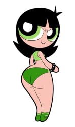 1girls aged_up ass big_ass big_butt black_hair bracelet butt buttercup_(powerpuff_girls) cartoon_network fat_ass fat_butt female female_only fully_clothed green_eyes huge_ass huge_butt looking_at_viewer looking_back panties powerpuff_girls scobionicle99 thick_ass thick_butt warner_brothers