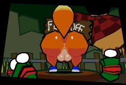 3d_(artwork) animate_inanimate animated animated_gif anthro anus ass balls birdy_(conker's_bad_fur_day) bouncing_balls bouncing_butt bubble_butt cigar conker conker's_bad_fur_day digital_media_(artwork) farm gay genitals gif group low_poly lowpoly male male_focus male_only money penis rareware scarecrow superiorfox text twerking video_games yaoi