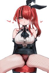 1girls blush clothed clothing elllikn97 female female_only hair_ornament hair_over_one_eye heart heart-shaped_pupil horny inviting lain_paterson light-skinned_female light_skin nijisanji panties red_panties sitting_on_stool solo spread_legs symbol-shaped_pupil virtual_youtuber